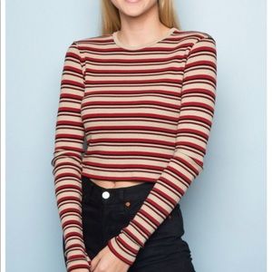 Red and tan long sleeve Brandy Melville